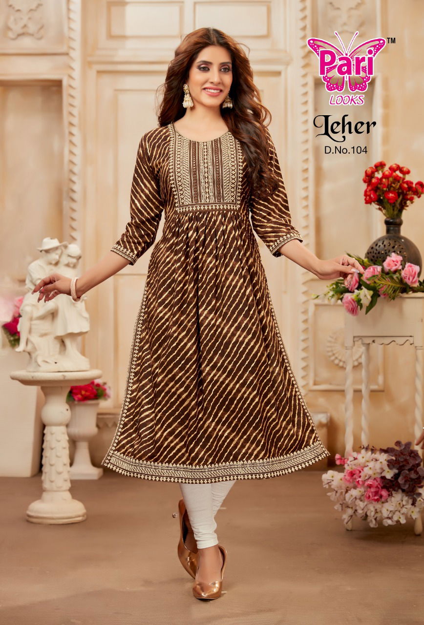 Pari Leher Heavy Festive Wear Wholesale Designer Kurtis